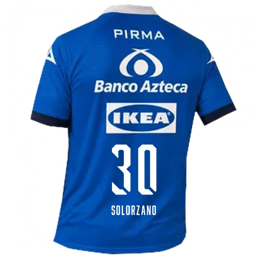 Danxen Børn Aisha Solórzano #30 Blå Hvid Udebane Spillertrøjer 2026/27 Trøje T-Shirt
