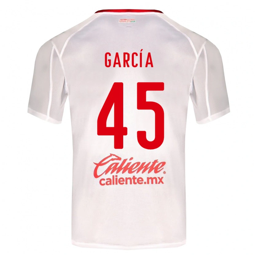 Danxen Børn Eduardo García #45 Hvid Grøn Rød Udebane Spillertrøjer 2026/27 Trøje T-Shirt