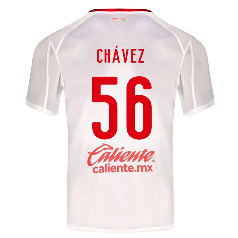 Danxen Børn Ángel Chávez #56 Hvid Grøn Rød Udebane Spillertrøjer 2026/27 Trøje T-Shirt