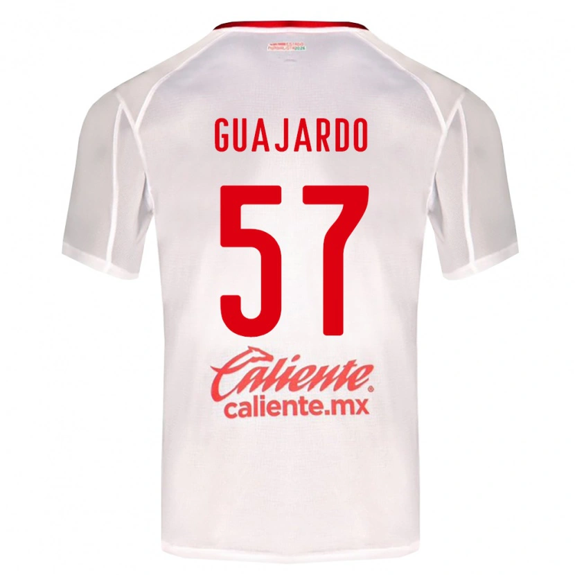 Danxen Børn Dylan Guajardo #57 Hvid Grøn Rød Udebane Spillertrøjer 2026/27 Trøje T-Shirt