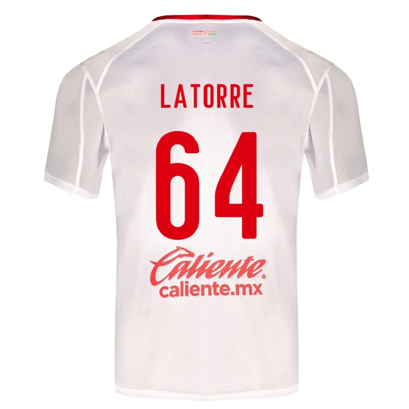 Danxen Børn Diego Latorre #64 Hvid Grøn Rød Udebane Spillertrøjer 2026/27 Trøje T-Shirt
