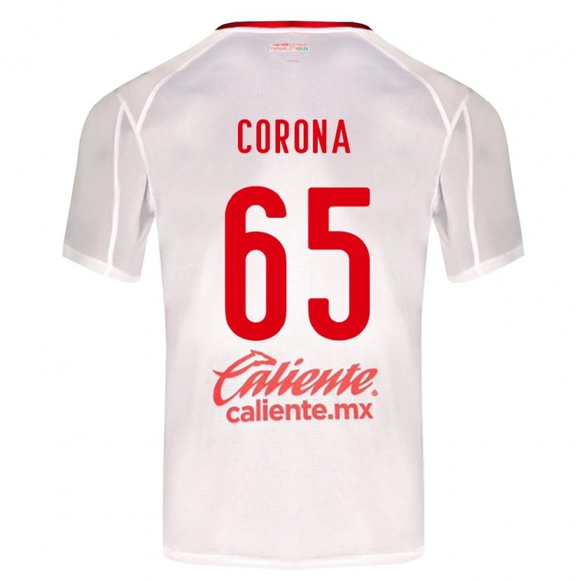 Danxen Børn Carlos Corona #65 Hvid Grøn Rød Udebane Spillertrøjer 2026/27 Trøje T-Shirt