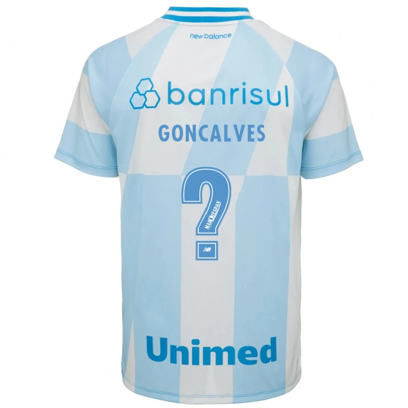 Danxen Børn Matheus Gonçalves #0 Lyseblå Hvid Udebane Spillertrøjer 2026/27 Trøje T-Shirt