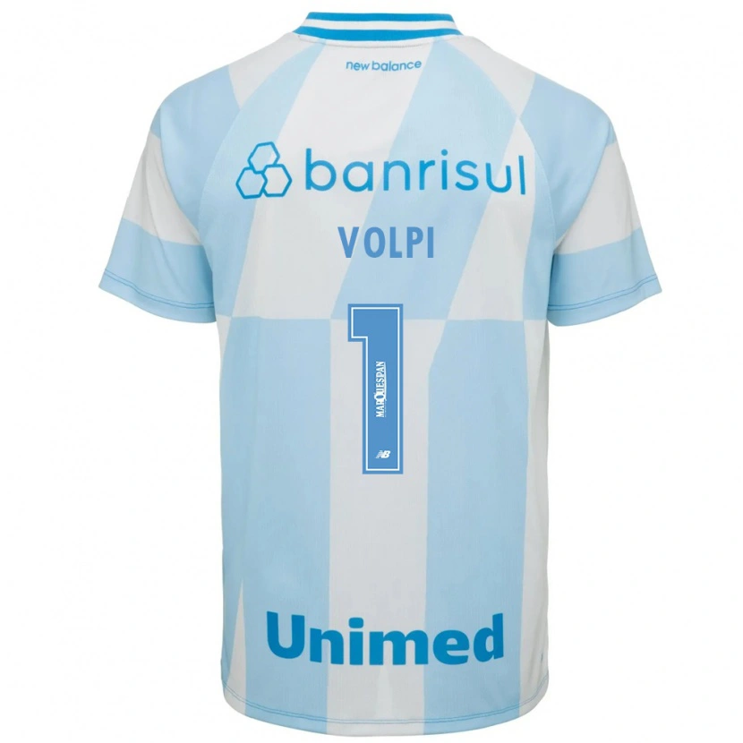 Danxen Børn Tiago Volpi #1 Lyseblå Hvid Udebane Spillertrøjer 2026/27 Trøje T-Shirt