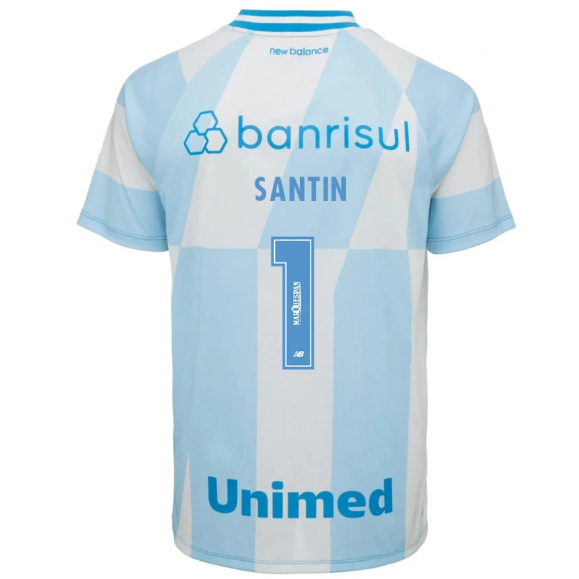 Danxen Børn Duda Santin #1 Lyseblå Hvid Udebane Spillertrøjer 2026/27 Trøje T-Shirt