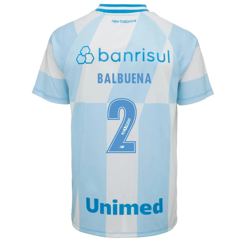 Danxen Børn Fabián Balbuena #2 Lyseblå Hvid Udebane Spillertrøjer 2026/27 Trøje T-Shirt