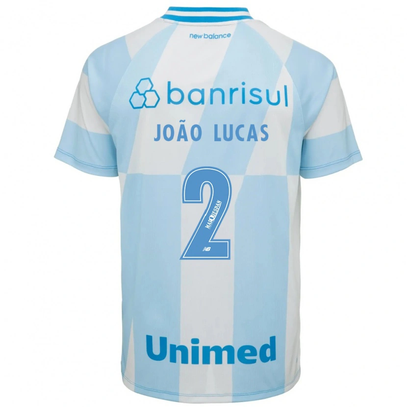Danxen Børn João Lucas #2 Lyseblå Hvid Udebane Spillertrøjer 2026/27 Trøje T-Shirt