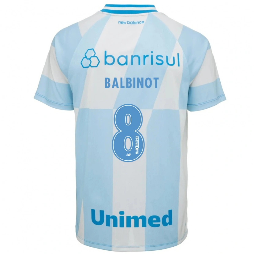 Danxen Børn Manu Balbinot #8 Lyseblå Hvid Udebane Spillertrøjer 2026/27 Trøje T-Shirt