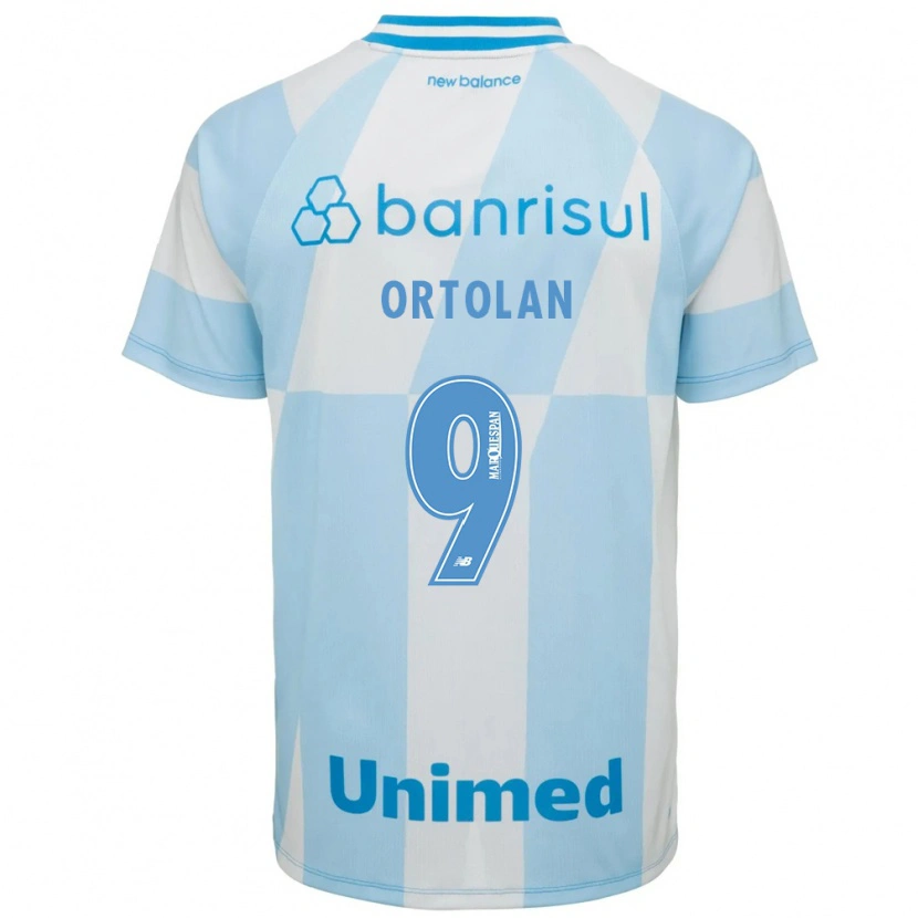Danxen Børn Dani Ortolan #9 Lyseblå Hvid Udebane Spillertrøjer 2026/27 Trøje T-Shirt