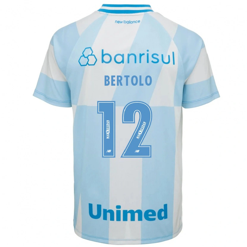 Danxen Børn Mateus Bertolo #12 Lyseblå Hvid Udebane Spillertrøjer 2026/27 Trøje T-Shirt