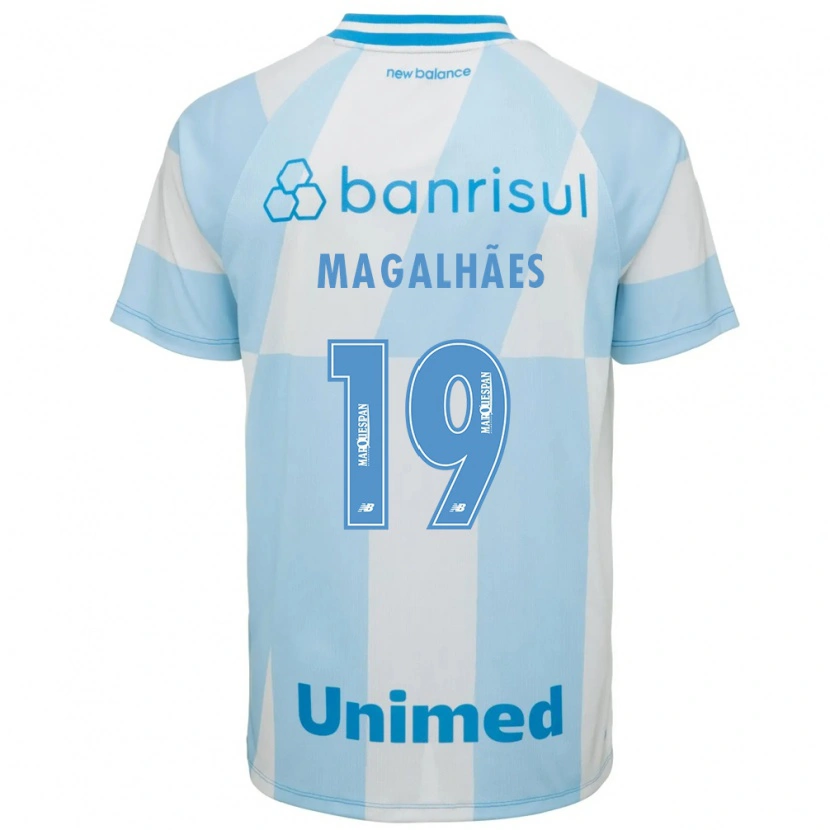 Danxen Børn Fellipe Magalhães #19 Lyseblå Hvid Udebane Spillertrøjer 2026/27 Trøje T-Shirt