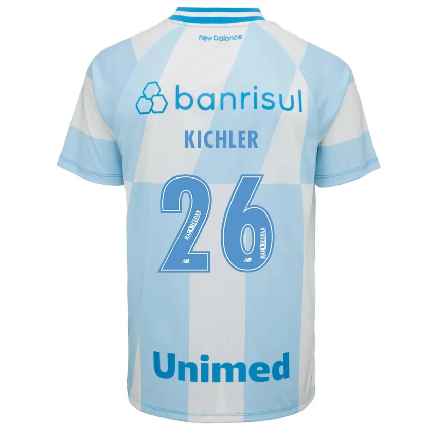 Danxen Børn Paola Kichler #26 Lyseblå Hvid Udebane Spillertrøjer 2026/27 Trøje T-Shirt