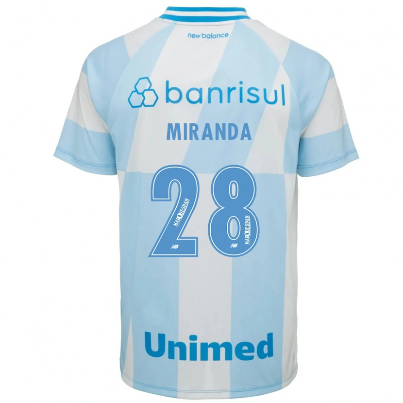 Danxen Børn Paulo Miranda #28 Lyseblå Hvid Udebane Spillertrøjer 2026/27 Trøje T-Shirt