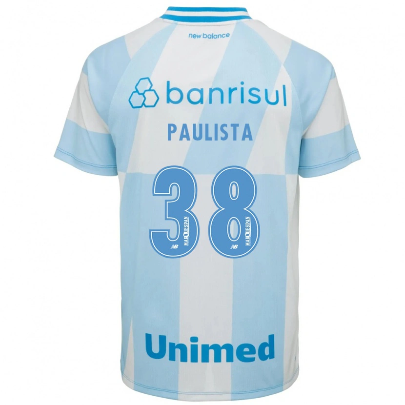 Danxen Børn Caio Paulista #38 Lyseblå Hvid Udebane Spillertrøjer 2026/27 Trøje T-Shirt