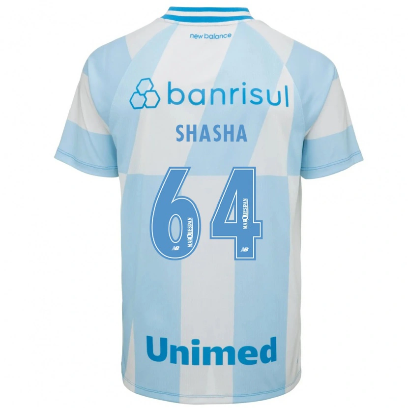 Danxen Børn Shashá #64 Lyseblå Hvid Udebane Spillertrøjer 2026/27 Trøje T-Shirt