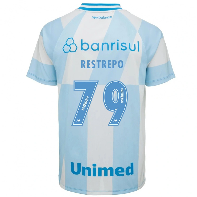 Danxen Børn Kelly Restrepo #79 Lyseblå Hvid Udebane Spillertrøjer 2026/27 Trøje T-Shirt