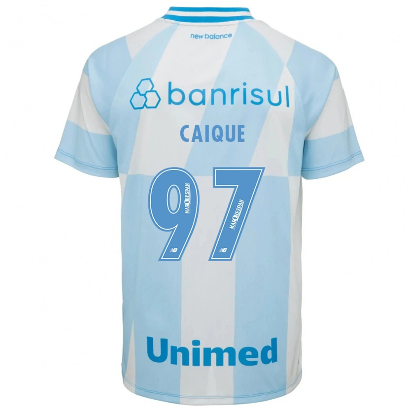 Danxen Børn Caíque #97 Lyseblå Hvid Udebane Spillertrøjer 2026/27 Trøje T-Shirt