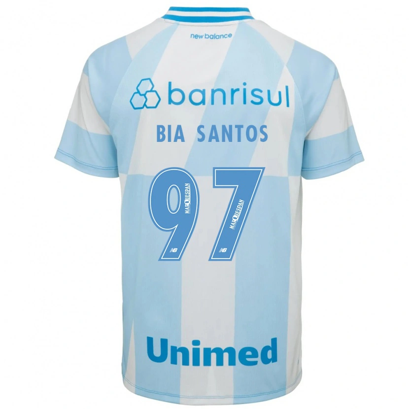 Danxen Børn Bia Santos #97 Lyseblå Hvid Udebane Spillertrøjer 2026/27 Trøje T-Shirt