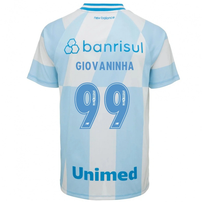 Danxen Børn Giovaninha #99 Lyseblå Hvid Udebane Spillertrøjer 2026/27 Trøje T-Shirt