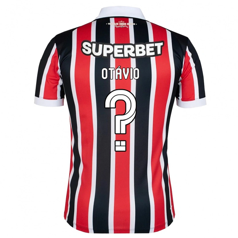 Danxen Børn Otávio Polin Garcia #0 Rød Hvid Sort Udebane Spillertrøjer 2026/27 Trøje T-Shirt