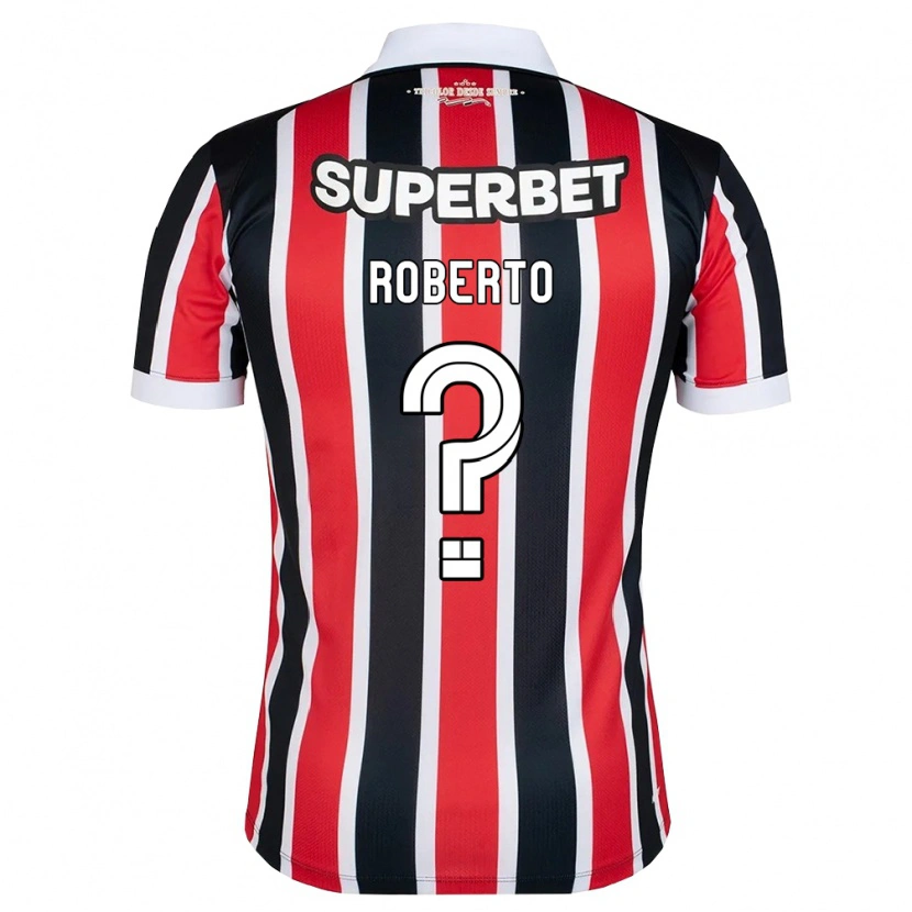 Danxen Børn Roberto #0 Rød Hvid Sort Udebane Spillertrøjer 2026/27 Trøje T-Shirt