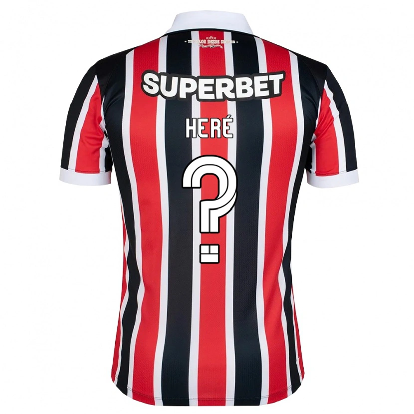 Danxen Børn Heré #0 Rød Hvid Sort Udebane Spillertrøjer 2026/27 Trøje T-Shirt