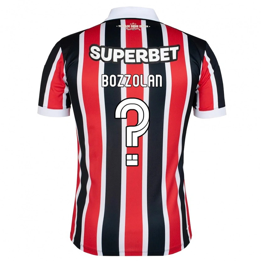 Danxen Børn Gabriel Bozzolan #0 Rød Hvid Sort Udebane Spillertrøjer 2026/27 Trøje T-Shirt