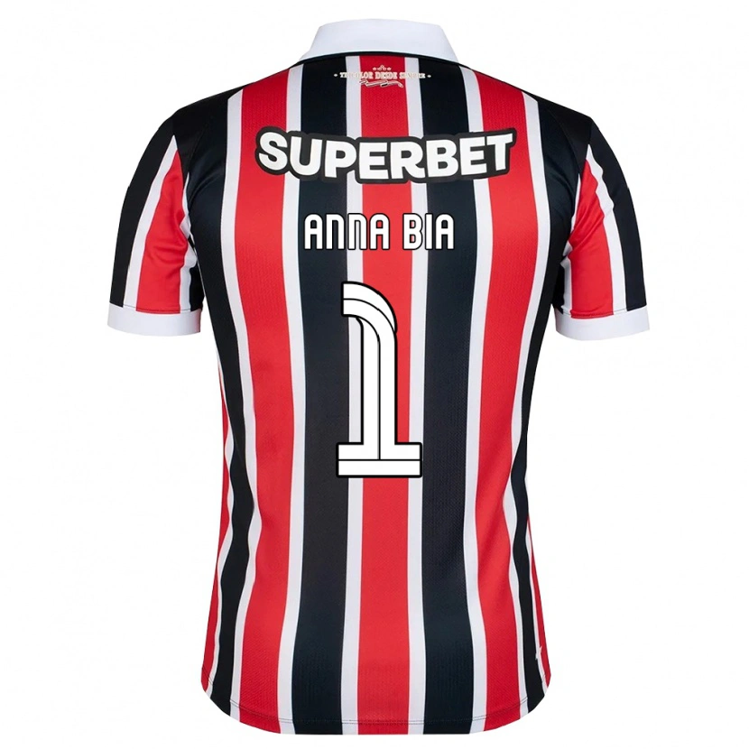 Danxen Børn Anna Bia #1 Rød Hvid Sort Udebane Spillertrøjer 2026/27 Trøje T-Shirt