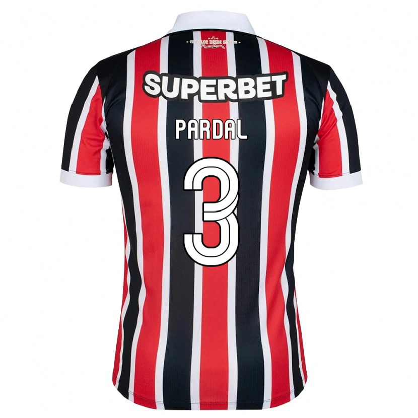 Danxen Børn Pardal #3 Rød Hvid Sort Udebane Spillertrøjer 2026/27 Trøje T-Shirt