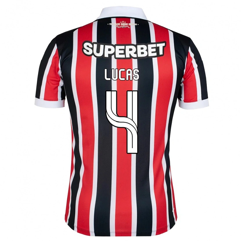 Danxen Børn Lysander Lucas #4 Rød Hvid Sort Udebane Spillertrøjer 2026/27 Trøje T-Shirt