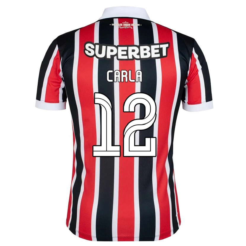 Danxen Børn Carla Maria Da Silva #12 Rød Hvid Sort Udebane Spillertrøjer 2026/27 Trøje T-Shirt