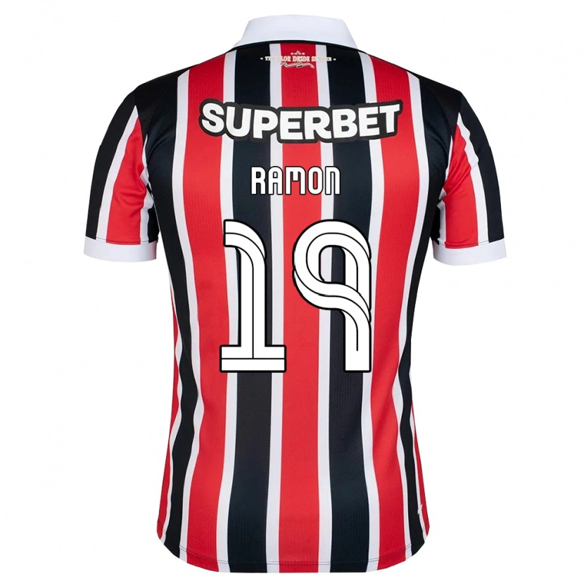 Danxen Børn Lucas Ramon #19 Rød Hvid Sort Udebane Spillertrøjer 2026/27 Trøje T-Shirt