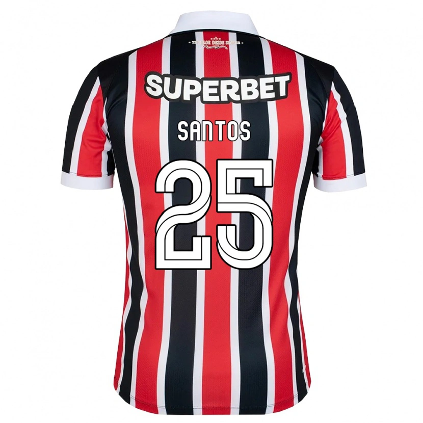 Danxen Børn Mariana Santos #25 Rød Hvid Sort Udebane Spillertrøjer 2026/27 Trøje T-Shirt