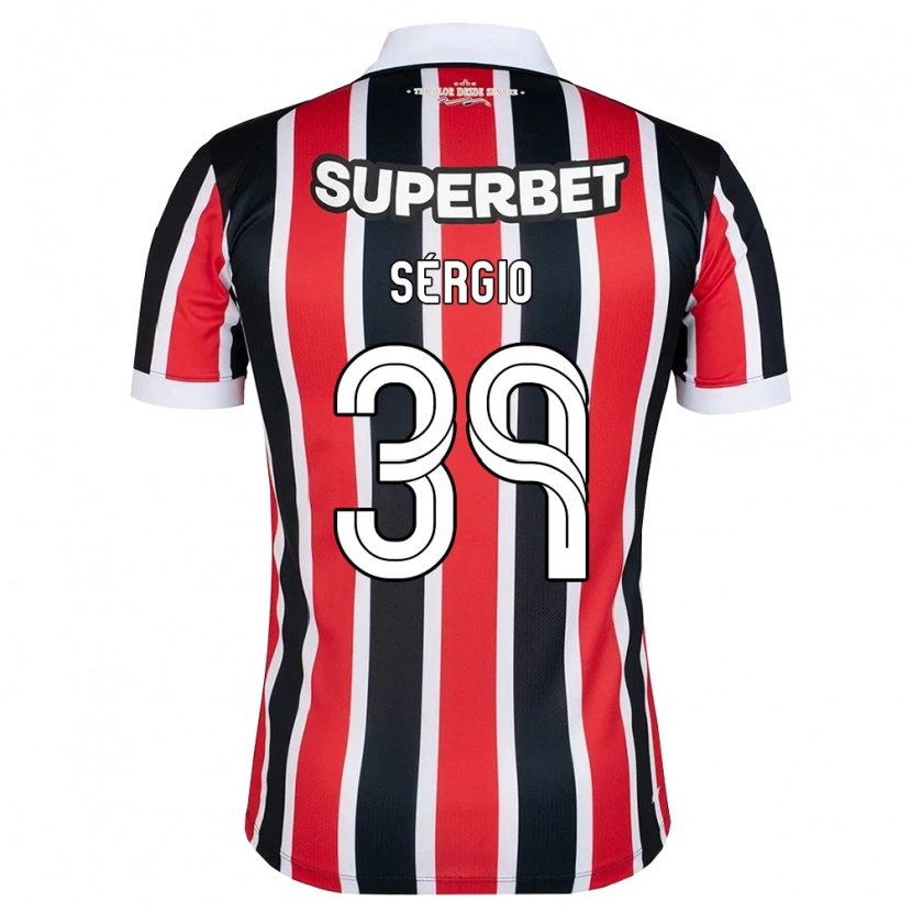 Danxen Børn Paulinho #39 Rød Hvid Sort Udebane Spillertrøjer 2026/27 Trøje T-Shirt