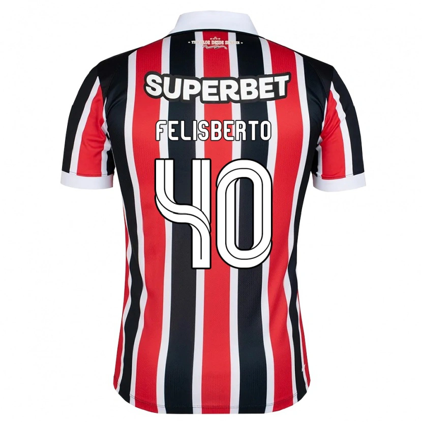 Danxen Børn Igor Felisberto #40 Rød Hvid Sort Udebane Spillertrøjer 2026/27 Trøje T-Shirt