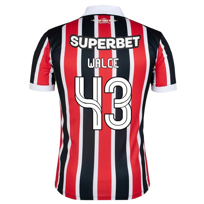 Danxen Børn Walce #43 Rød Hvid Sort Udebane Spillertrøjer 2026/27 Trøje T-Shirt