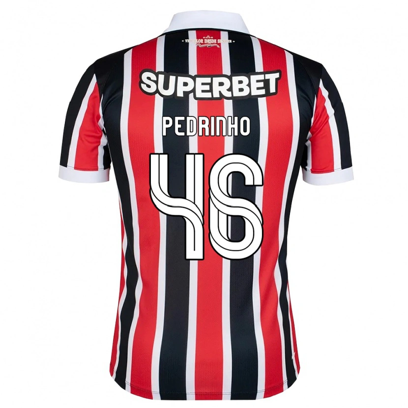 Danxen Børn Pedro Ferreira #46 Rød Hvid Sort Udebane Spillertrøjer 2026/27 Trøje T-Shirt