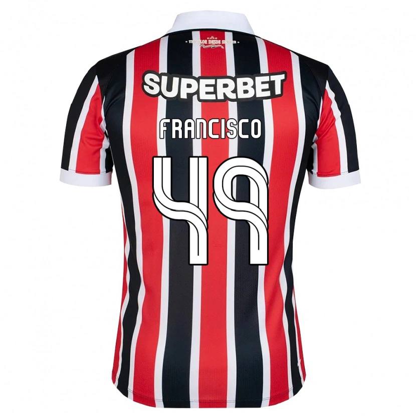 Danxen Børn Ryan Francisco #49 Rød Hvid Sort Udebane Spillertrøjer 2026/27 Trøje T-Shirt