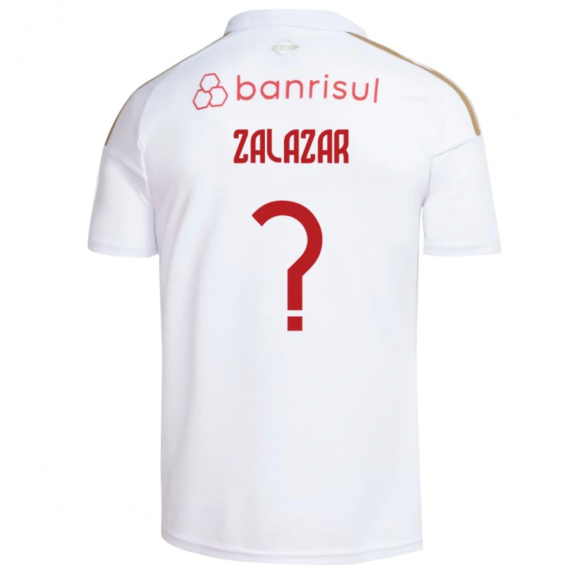 Danxen Børn Maxi Zalazar #0 Hvid Rød Udebane Spillertrøjer 2026/27 Trøje T-Shirt