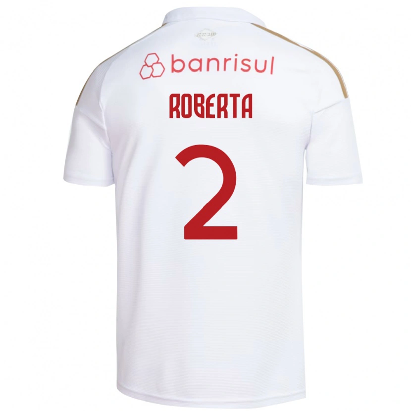 Danxen Børn Roberta #2 Hvid Rød Udebane Spillertrøjer 2026/27 Trøje T-Shirt
