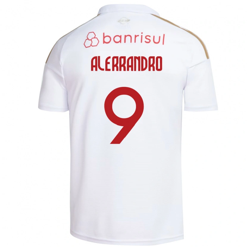 Danxen Børn Alerrandro Barra Mansa Realino De Souza #9 Hvid Rød Udebane Spillertrøjer 2026/27 Trøje T-Shirt