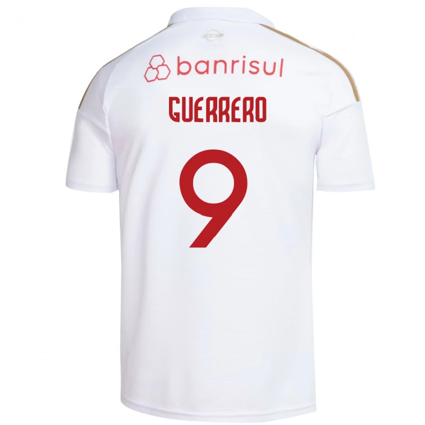 Danxen Børn Paolo Guerrero #9 Hvid Rød Udebane Spillertrøjer 2026/27 Trøje T-Shirt