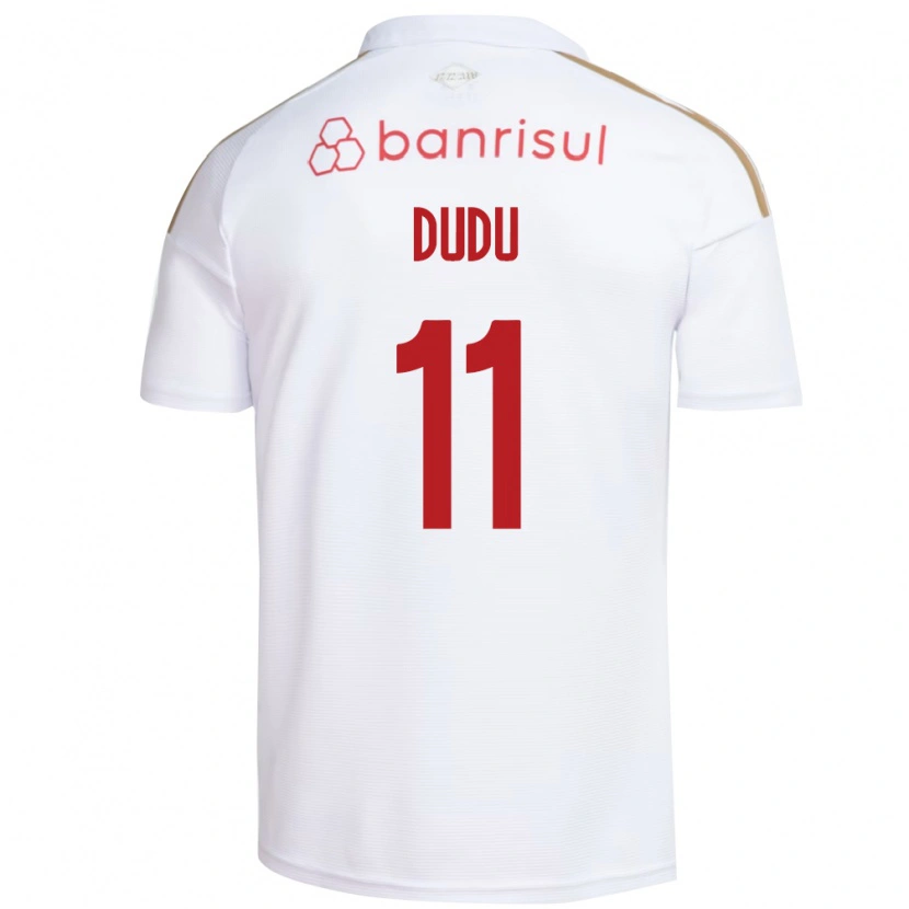 Danxen Børn Dudu #11 Hvid Rød Udebane Spillertrøjer 2026/27 Trøje T-Shirt