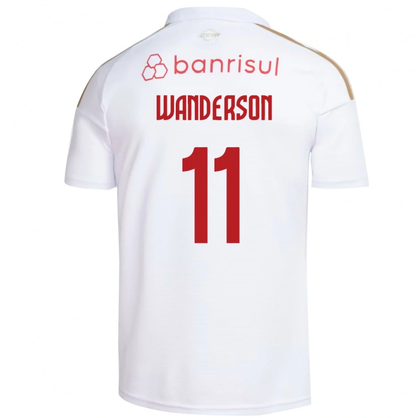 Danxen Børn Wanderson #11 Hvid Rød Udebane Spillertrøjer 2026/27 Trøje T-Shirt