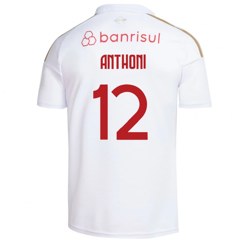 Danxen Børn Anthoni Spier Souza #12 Hvid Rød Udebane Spillertrøjer 2026/27 Trøje T-Shirt