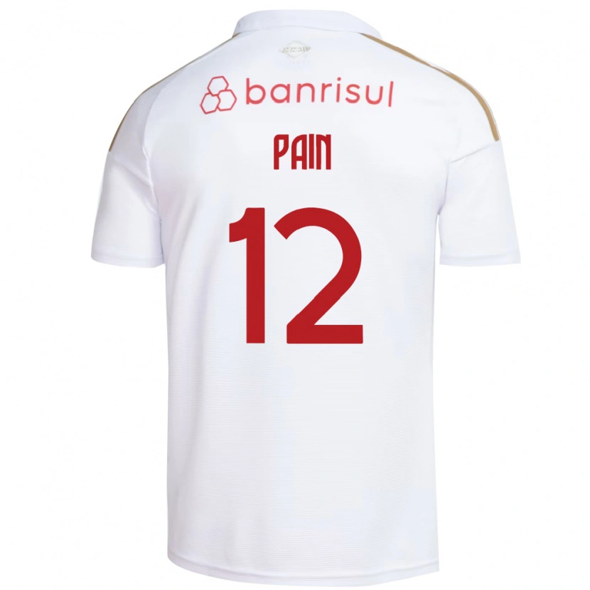 Danxen Børn Luan Pain #12 Hvid Rød Udebane Spillertrøjer 2026/27 Trøje T-Shirt