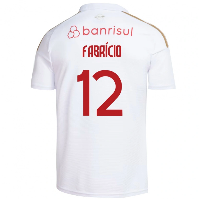 Danxen Børn Fabrício #12 Hvid Rød Udebane Spillertrøjer 2026/27 Trøje T-Shirt