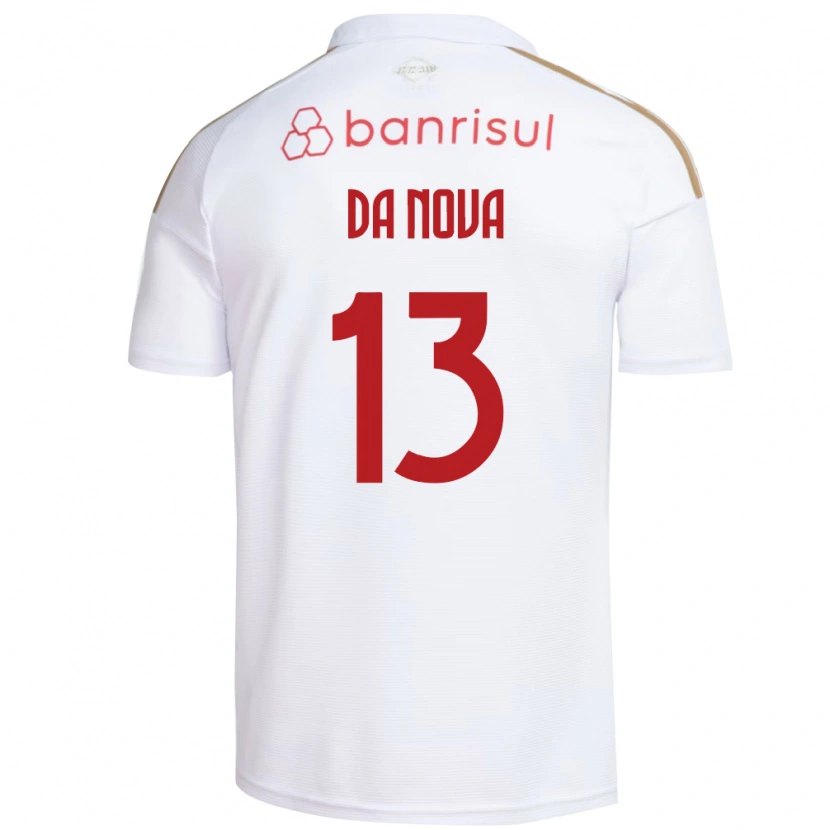 Danxen Børn Érick Da Nova #13 Hvid Rød Udebane Spillertrøjer 2026/27 Trøje T-Shirt
