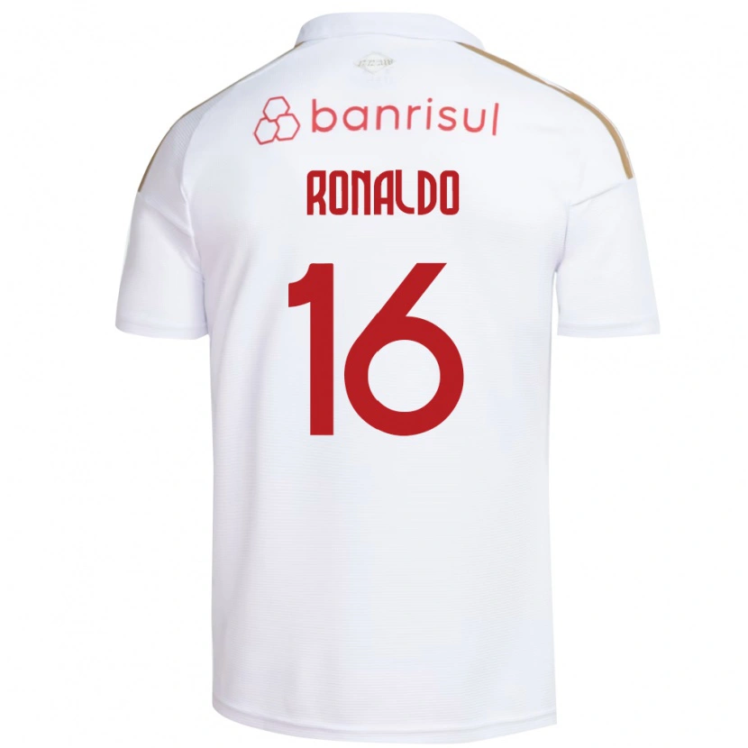 Danxen Børn Ronaldo Da Silva Souza #16 Hvid Rød Udebane Spillertrøjer 2026/27 Trøje T-Shirt