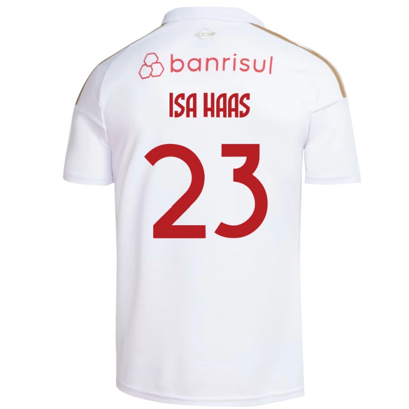 Danxen Børn Isa Haas #23 Hvid Rød Udebane Spillertrøjer 2026/27 Trøje T-Shirt